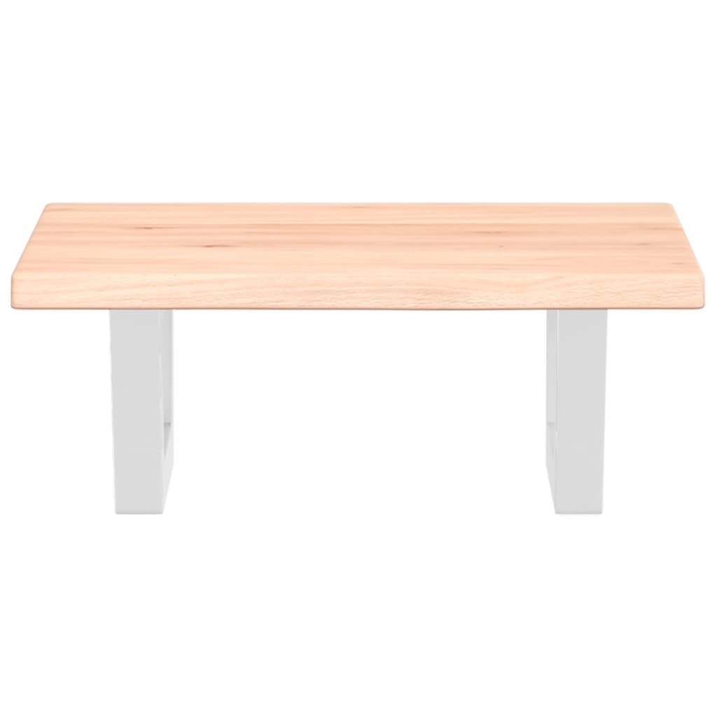 Washbasin Top with Mounting Bracket Steel and Solid Oak Wood