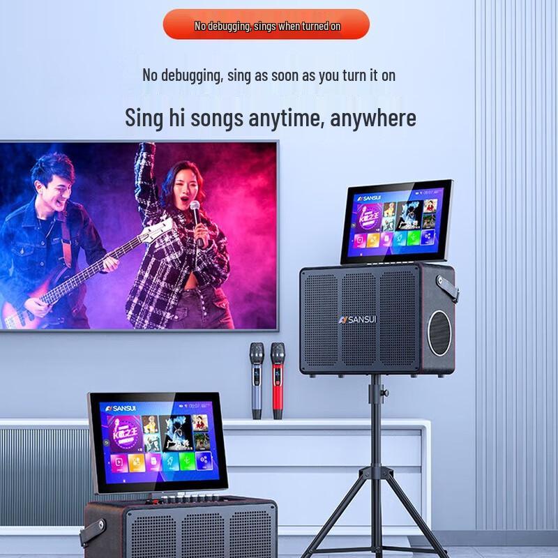 SANSUI C6 Портативная система для караоке KTV для дома и улицы CN вилка (адаптер в комплекте) (Китайская версия)