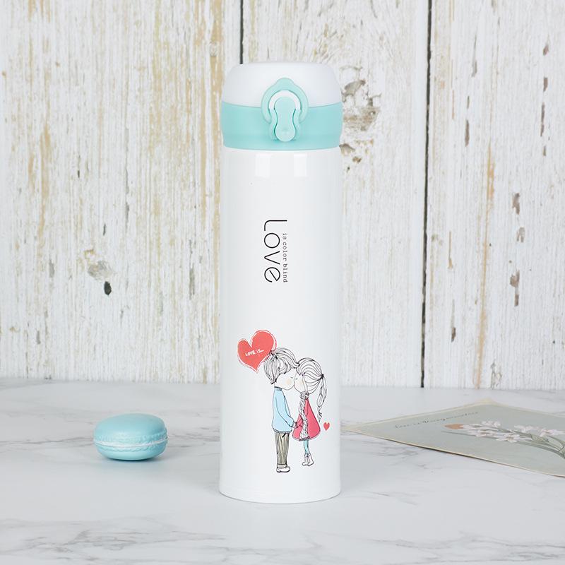 Новая мультяшная кружка с отскоком, детские чашки из нержавеющей стали 304, студенческие уличные подарочные чашки для пар.