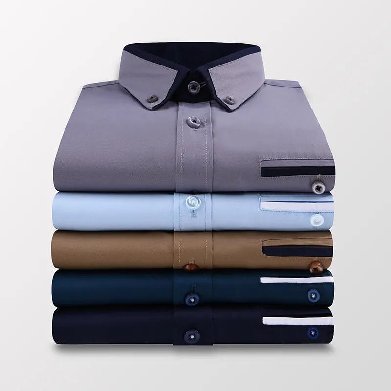 Men's Spring and Fall Casual Shirt Business Men's Office Shirts