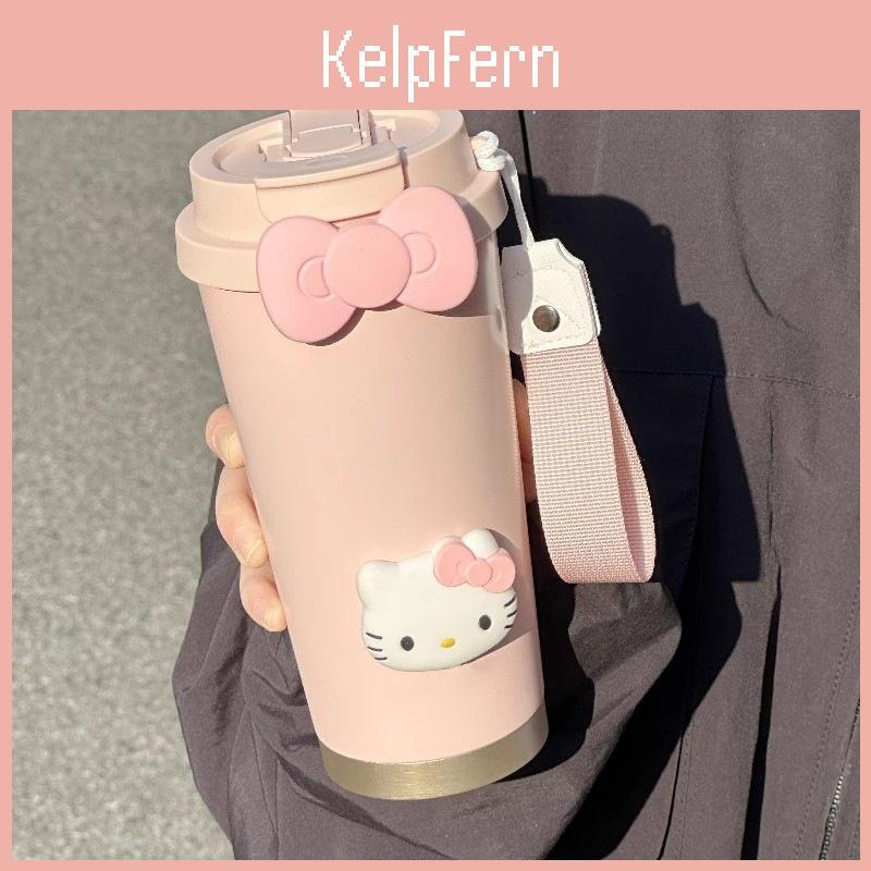 Термокружка Hello Kitty с изоляцией, большой емкости, с трубочкой, для офиса и улицы
