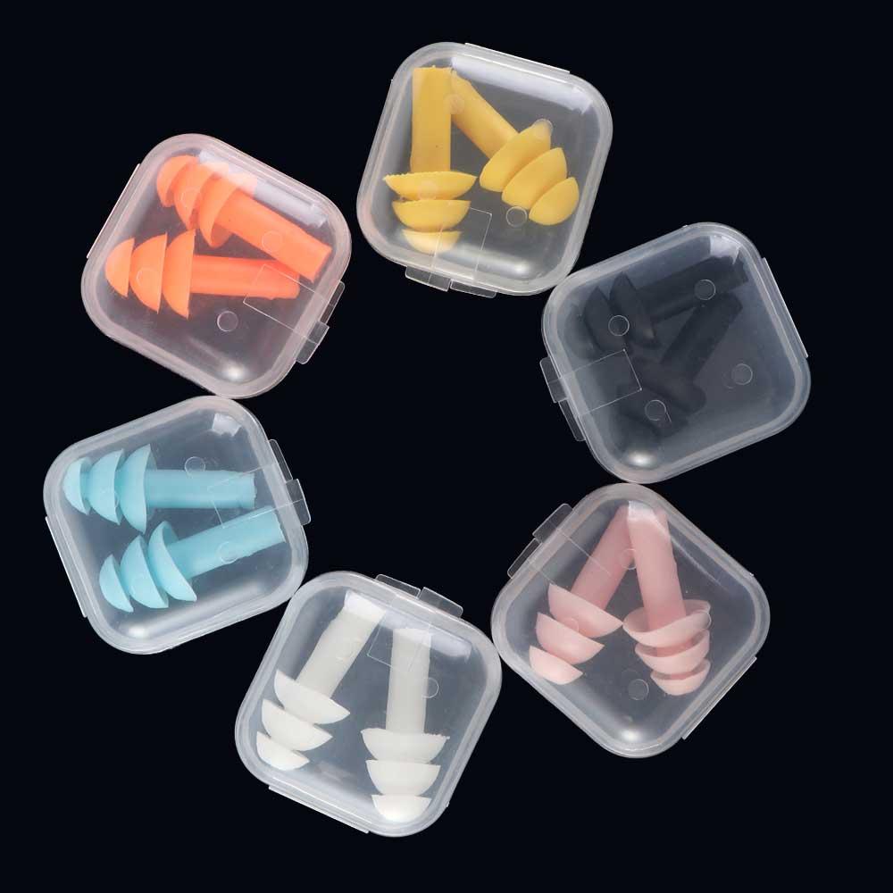 Shower Noise Reduction Box-packed Waterproof Nasal Clip Earplugs Nasal Protection Silicone Earplugs