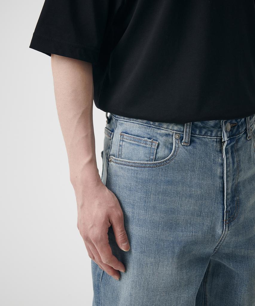 MUSINSA STANDARD Kipas Wide Denim Pants [Light Indigo]