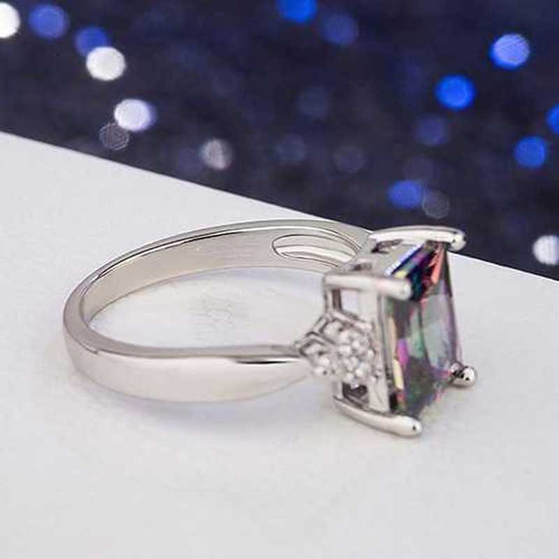 Sace Gems Классическое кольцо из медного сплава с цветным цирконием, женские ювелирные изделия, свадебный подарок для вечеринки