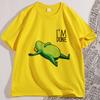 Kawaii Dead Tired Frog T Shirt Cute Sleepy Cotton Short Sleeve Tshirt Streetwear Trendy Round Neck Graphic Tees Male Clothing