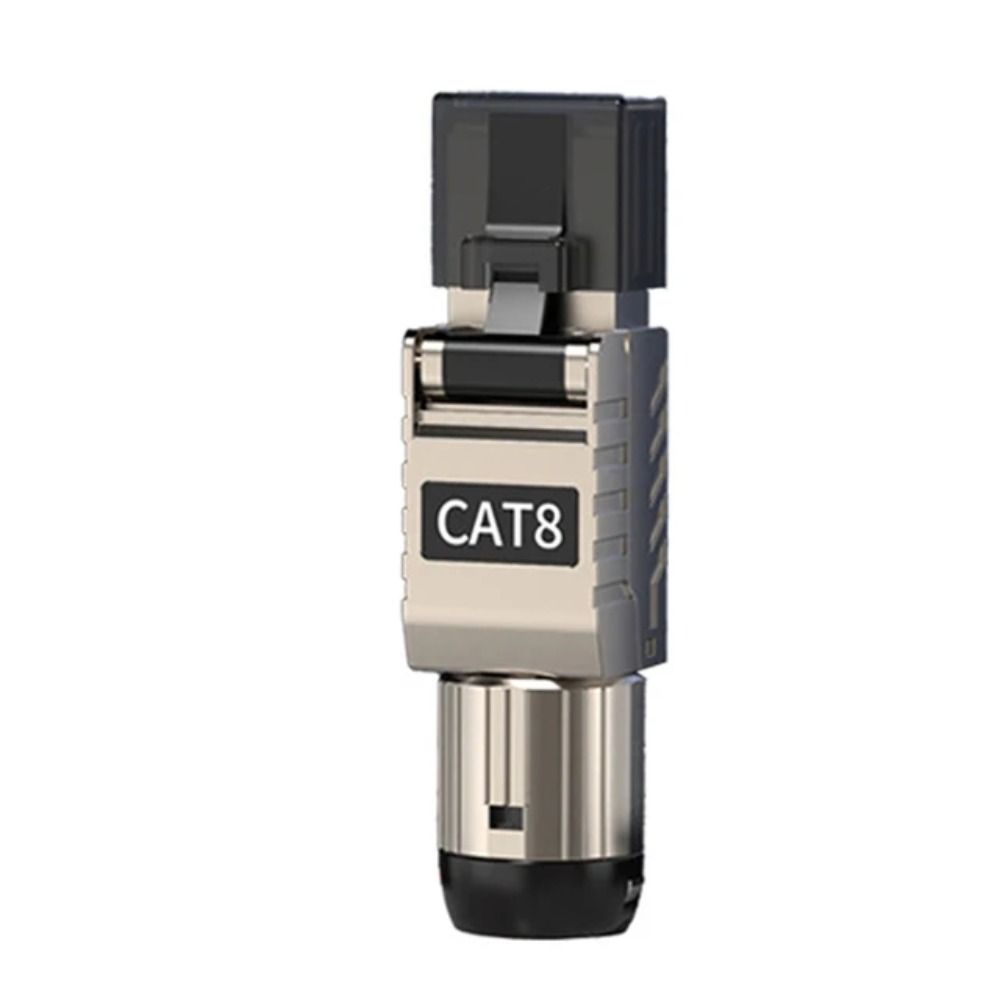 2000MHz RJ45 Cat8 Cat7 Cat6A Connectors 22AWG - 24AWG 40G LAN Cable Free Easy Termination Plug Reusable Zinc Alloy