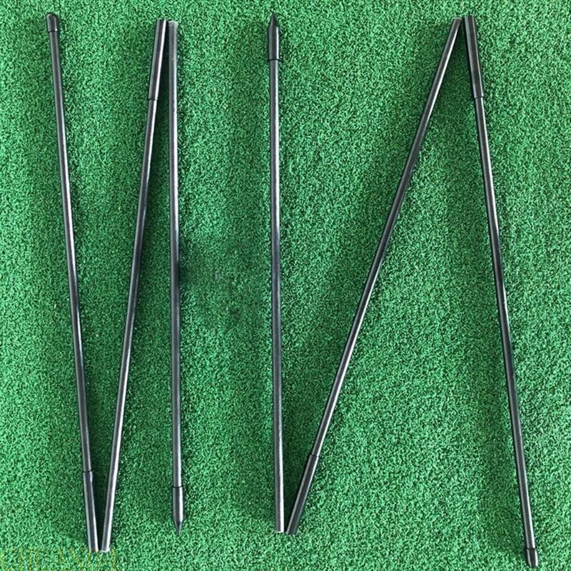 2Pack Collapsible Golf Alignment Stick Practice Rods Swing Trainer Foldable Posture Corrector with Tube Case Golf Training Tool