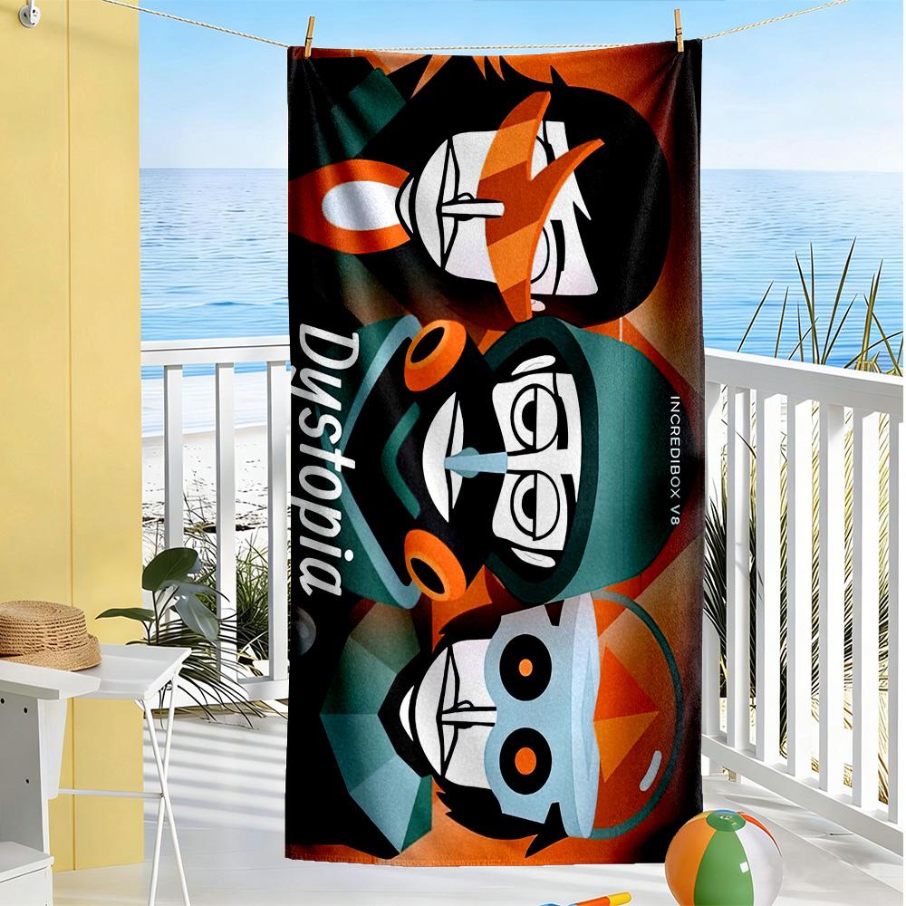 Incredibox Beach Towel Super Soft Microfiber Quickdry Fabric Comfortable Lightweight Portable for Swimming,Beach,Camping, Travel, Beach Accessories,Gy