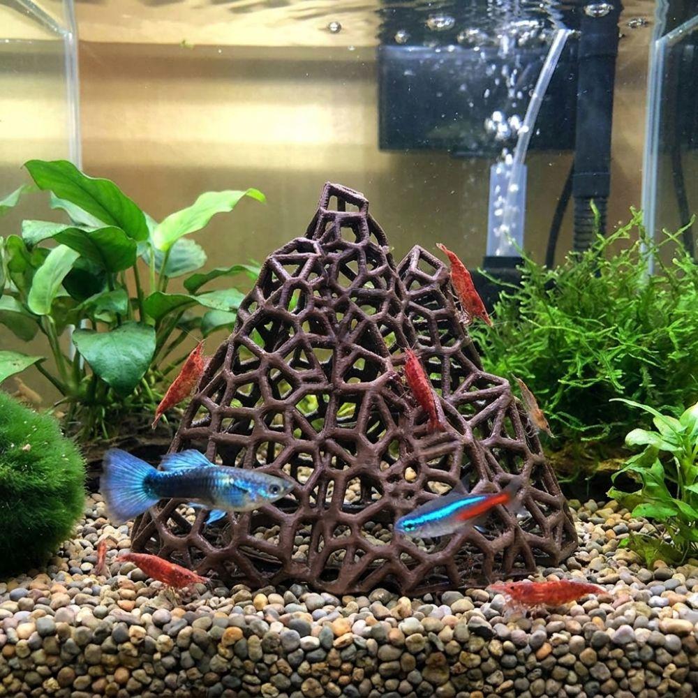 3D Printed Fish Shrimp Hideout Shelter Hollow Out Fish Hidden House Aquatic Pets