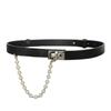 Women's Retro Faux Leather Belt with Rivet Pin Buckle - Versatile Wide Waistband Accessory