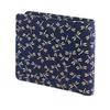 Inden Bifold Bill Compartment Coin Purse Navy Blue X White Dragonfly Pattern Wallet, J, Included, Deerskin, Lacquer, 2006-14-008