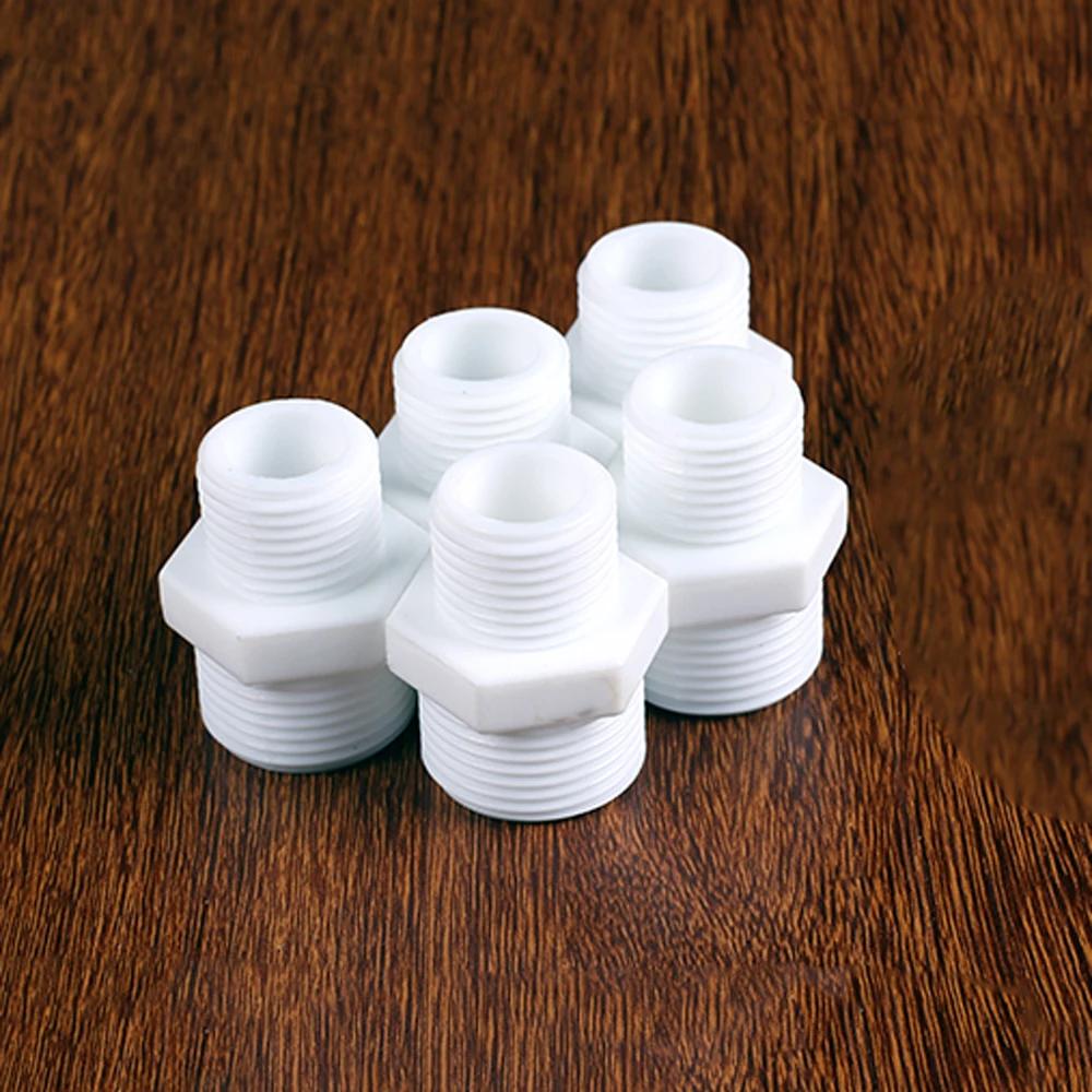 1/4" 1/2" 3/4" 1" BSPP Прямой пластиковый фитинг-соединитель с наружной резьбой для системы обратного осмоса RO и фильтров в корпусе