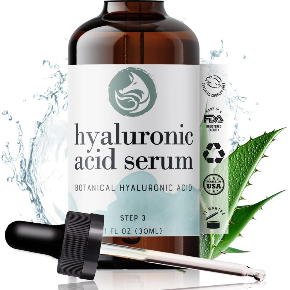 Hyaluronsure Gesichtserum - hydratisierendes Anti -Falten -Anti -Aging -Gesichtsserum - mit Vitamin C und E grnem Tee Jojobal - Natural und Bi