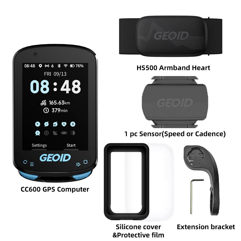 Велокомпьютер Geoid CC600 Цветной экран Умная навигация GPS Беспроводной велоспидометр WIFI ANT+ 11 Языков Велосипедный одометр