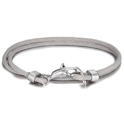 Миланская веревка Цветной браслет с несколькими кругами Регулируемый для мальчиков и девочек Маленький свежий браслет-шнурок с дельфином