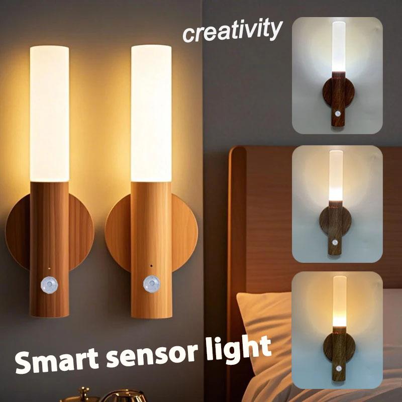 Светодиодный ночник USB зарядка интеллектуальная человеческая индукция для прикроватного шкафа домашний гардероб освещение датчик движения светодиодная лампа