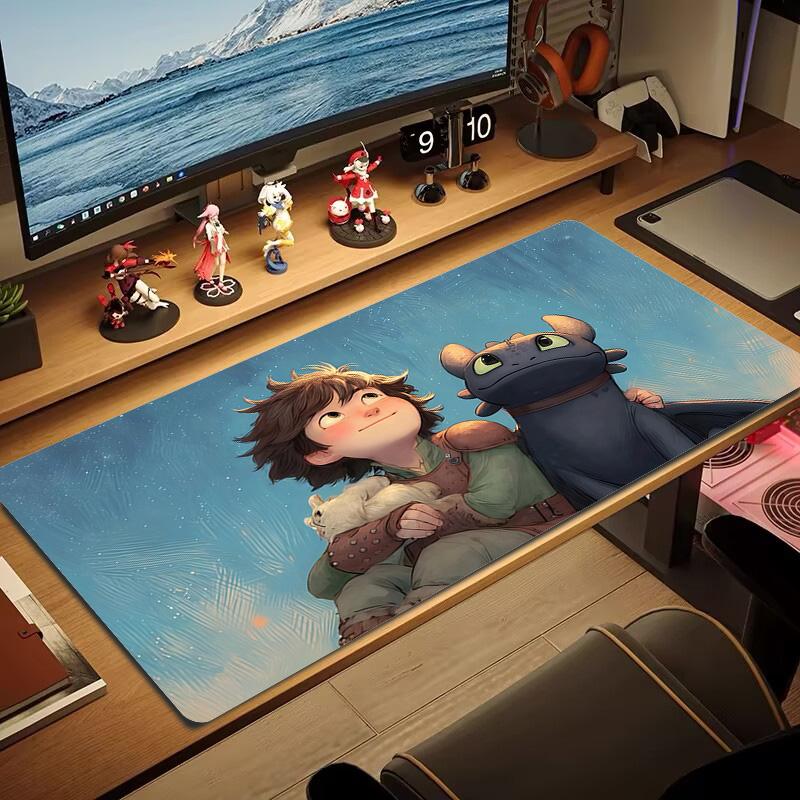 How to Train Your Dragon2 Print Cushion Non-slip Laptop Tablet Big Mousepad XXL Mat Mini PC Playmat With Lock edge