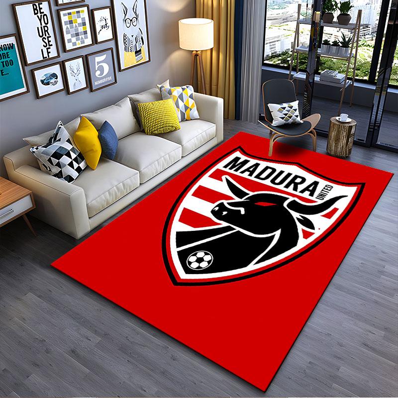 Ковер с логотипом Madura United Bull, подходит в качестве нескользящего коврика для гостиной или дивана в спальне