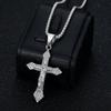 2026 Jewelry Fashion Trend Inlaid Zircon Men's Exquisite Gift Jewelry Necklace Gold Inlaid Diamond YS Cross Pendant Necklace