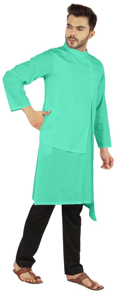 Atasi Индийский дизайнерский Курта для мужской вечерней одежды Однотонный цвет Этнический Длинный