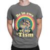 AweTism Pride education special Tee Be Awe Of My Tism uniqueness Graphic 100 Cotton TShirt aAutism Racoon Tops Tees For Unisex