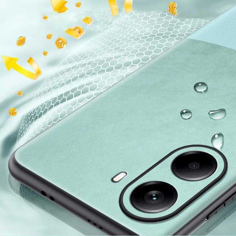 Для Xiaomi POCO X7 Pro X7Pro Роскошная Силиконовая Кожаная Чехол-накладка в Цвет для Redmi Turbo 4 Чехол Ударопрочный Бампер