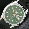 ВИНТАЖНЫЕ ВОССТАНОВЛЕННЫЕ ЧАСЫ SEIKO 5 АВТОМАТИЧЕСКИЕ ЯПОНСКИЕ МУЖСКИЕ ЧАСЫ С ЗЕЛЕНЫМ ЦИФЕРБЛАТОМ a440421-4