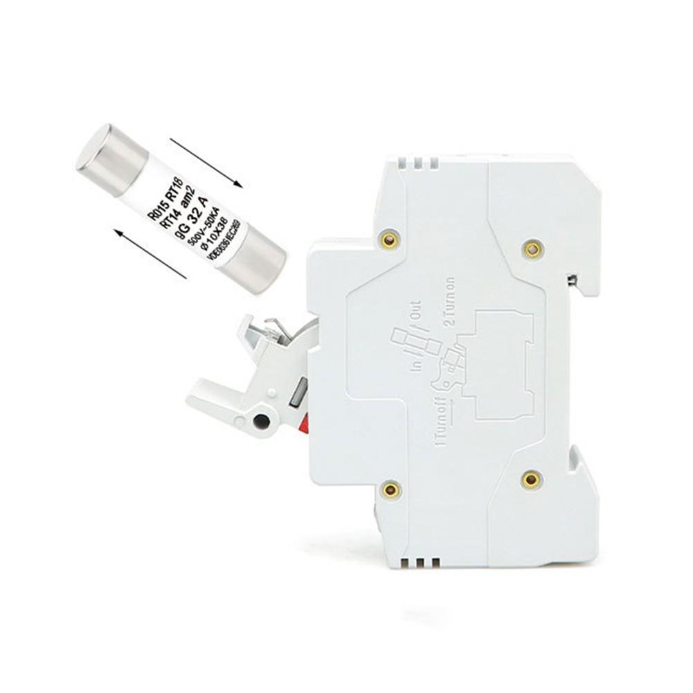 RT18-32X 1P 32A 10x38 мм DIN-рейка держатель предохранителя основание со светодиодной подсветкой