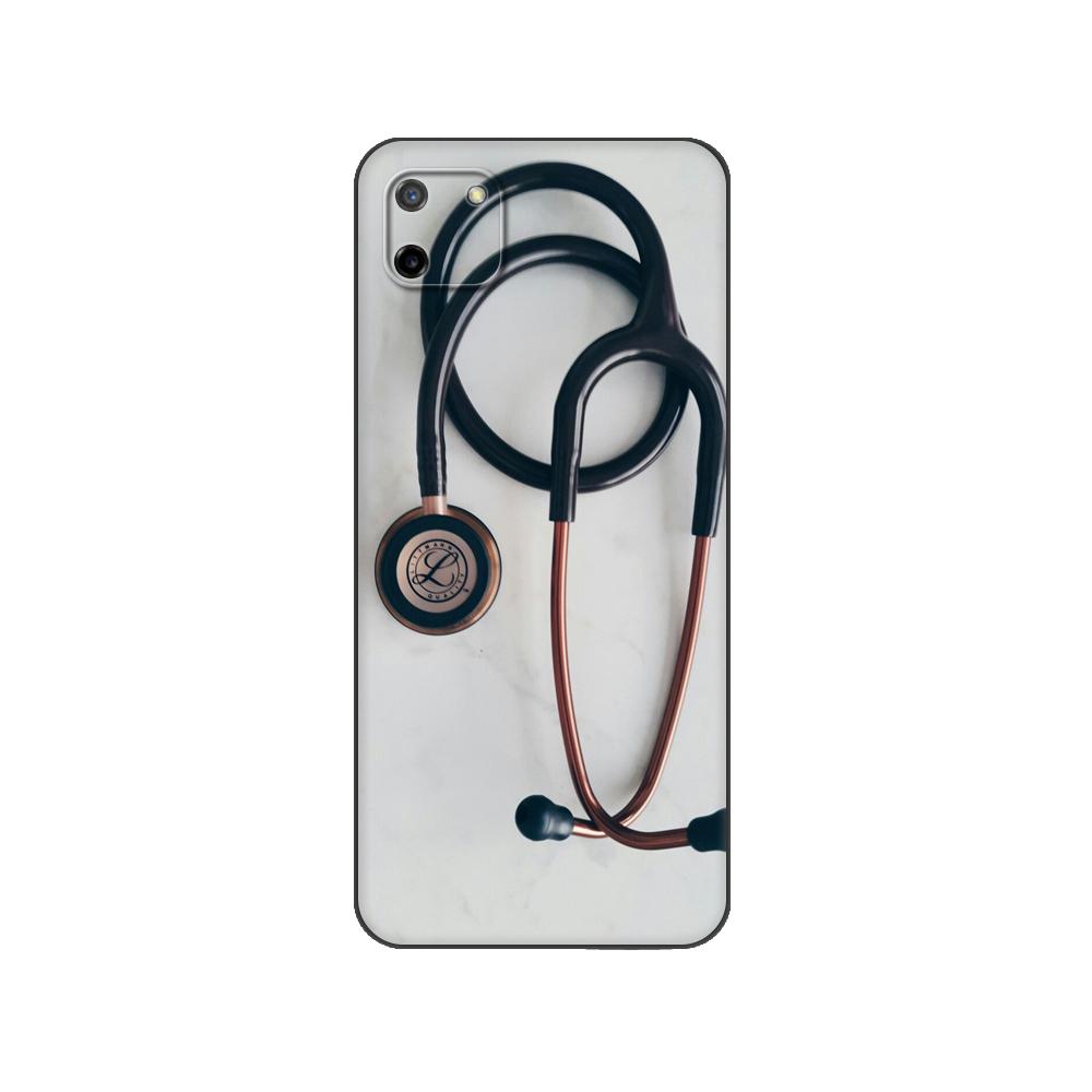 Черный чехол из ТПУ для OPPO Realme C11 2020 2021 C20 C21 C21Y C25Y задняя крышка медсестра медицинская медицина