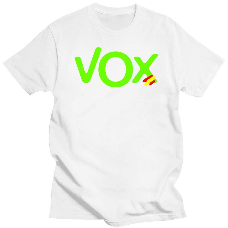 Мужская одежда Футболка-Футболка - Roly Логотип Vox Испания Est Модная Футболка Хлопковая Футболка Мужская Летняя Модная Футболка Европейский Размер