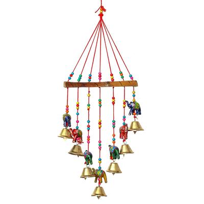 Декоративные колокольчики, Handcrafted Decorative Seven Elephant Wall/Door/Window Hanging Bellst,