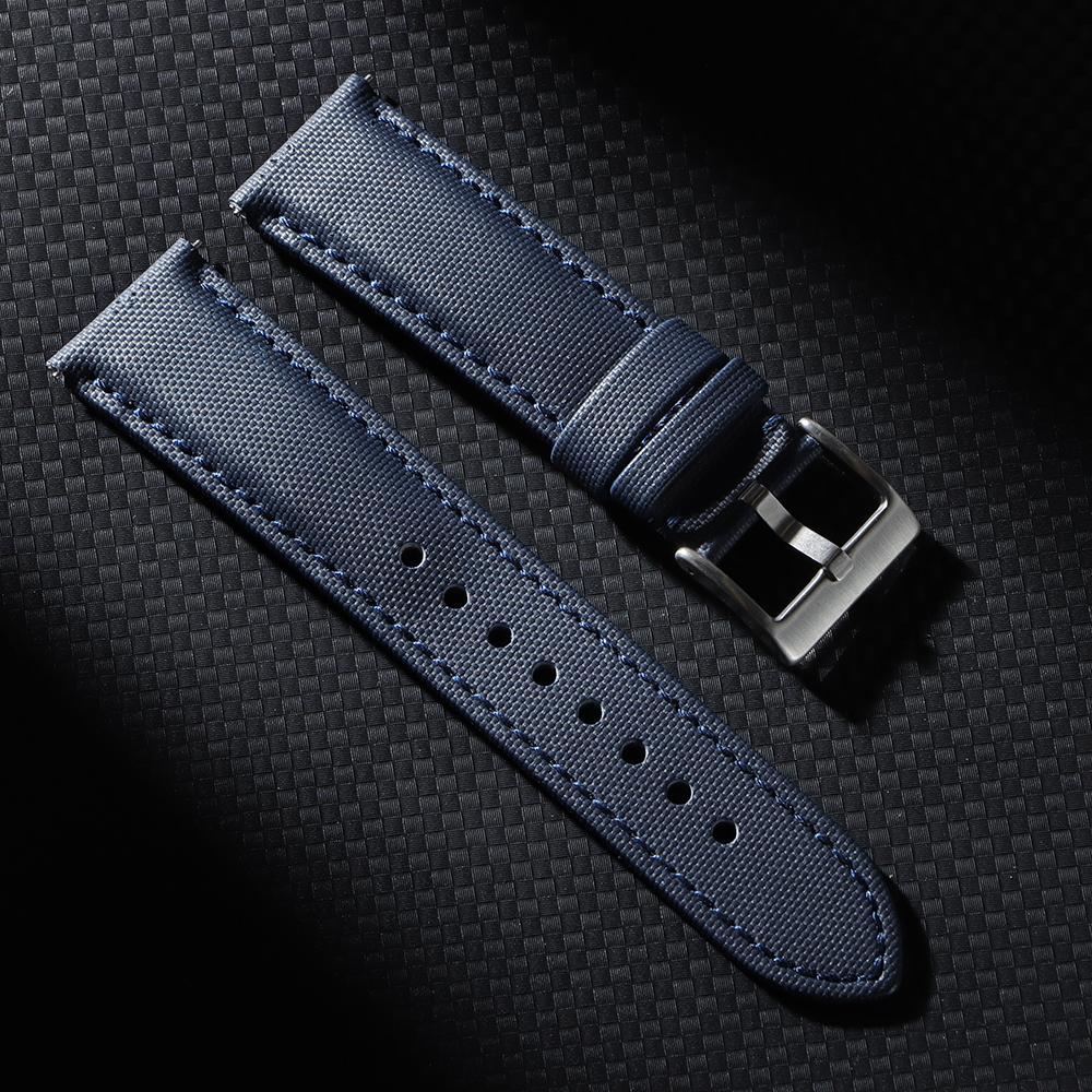 18mm 20mm 22mm Waterproof Sailcloth Watch Strap Nylon Leather Watchband Quick Release Band Sport Wristband Belt Accessories