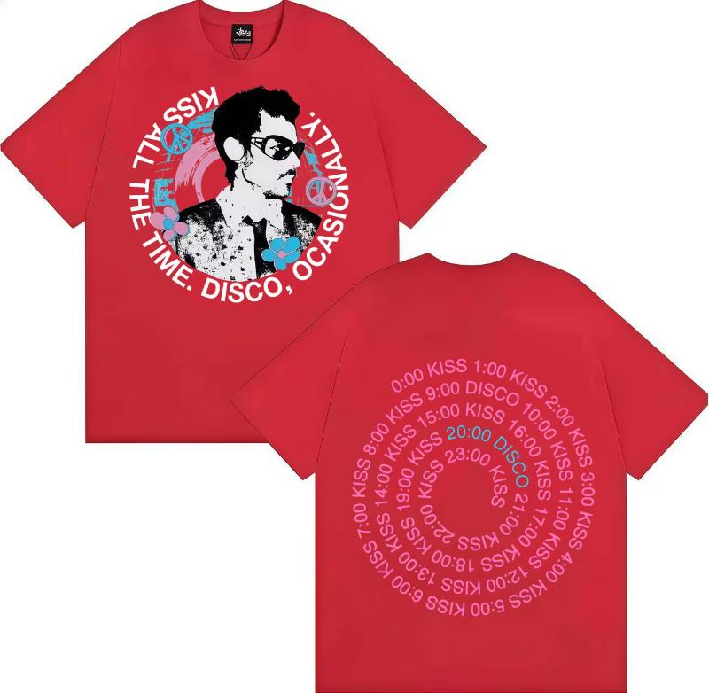 Harry Styles Kiss All The Time Disco Occasionally Hip Hop Tour 2026 High Quality Tshirt Fan Gift Unisex Oversized Cotton Tshirt