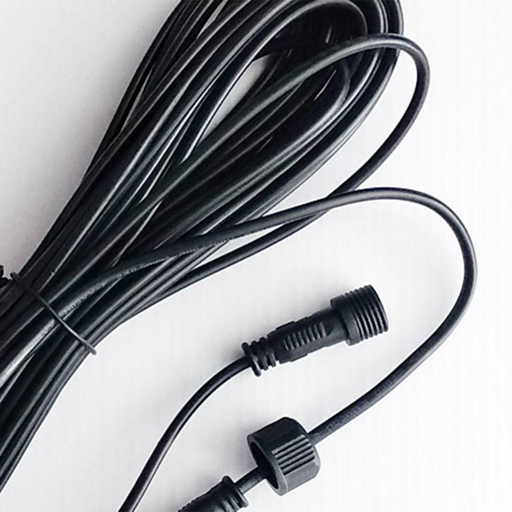 Black Solar Extension Cable Copper Wire Double Hole Solar Panel Cable Wire 16.4FT (5M) Flexible Outdoor Extension Leads
