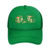 Whimsical Forest Mushroom Botanical Mesh Baseball Cap Polyester Forward Observations Hat Adjustable Golf Hat Summer