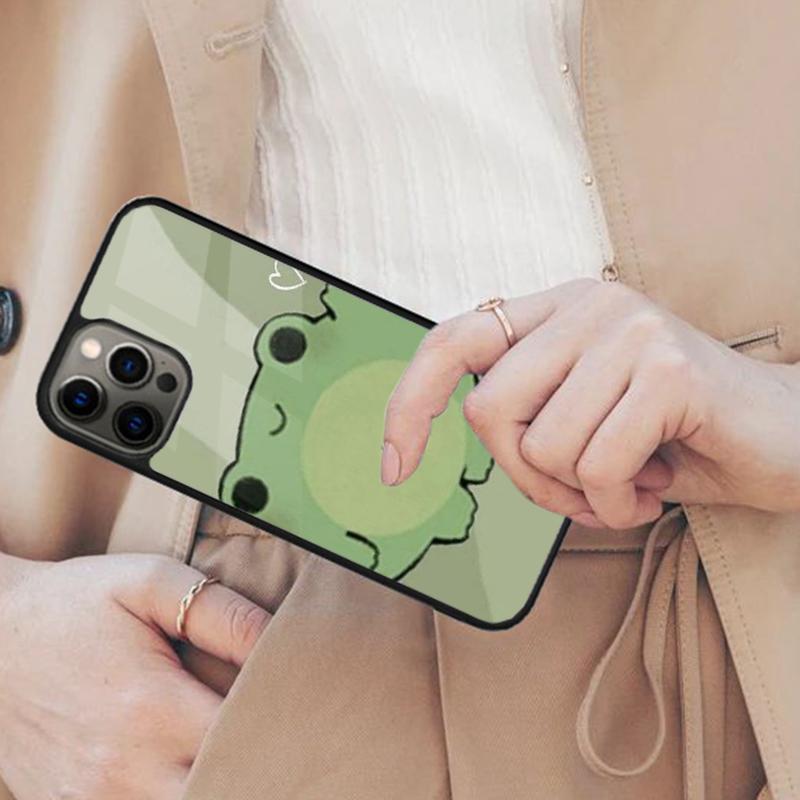 Kawaii Frog Funda Magnetic Phone Case For APPLE iPhone 17 Air 16 14 13 12 Pro Max 15 Plus Wireless Charge With MagSafe Cover
