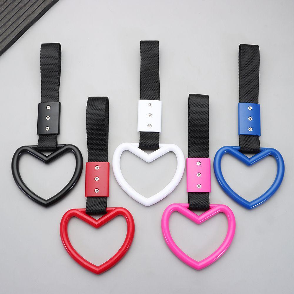 Drift Towing Rope Subway Handle Charm Car Accessory Handle Strap Heart Shape Strap Tow Ring