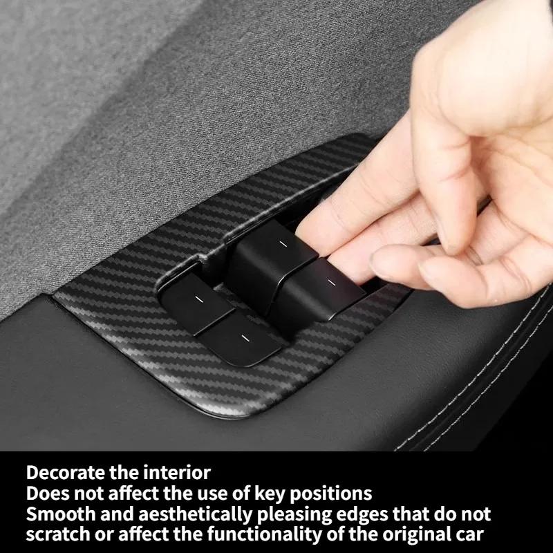 Window Lifter Switch Buttons for Tesla Model Y Juniper 2025+ Door Open Handle Lifting Panel Cover Sticker Interior Accessories