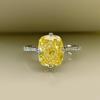 Minority Design S925 Sterling Silver Yellow Diamond Women's Fashion Ring: Versatile Personality Index Finger Jewelry