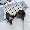 Повседневная женская сумка в студенческом стиле с принтом в горошек, вместительная, сумка-ведро, модная сумка через плечо для книг