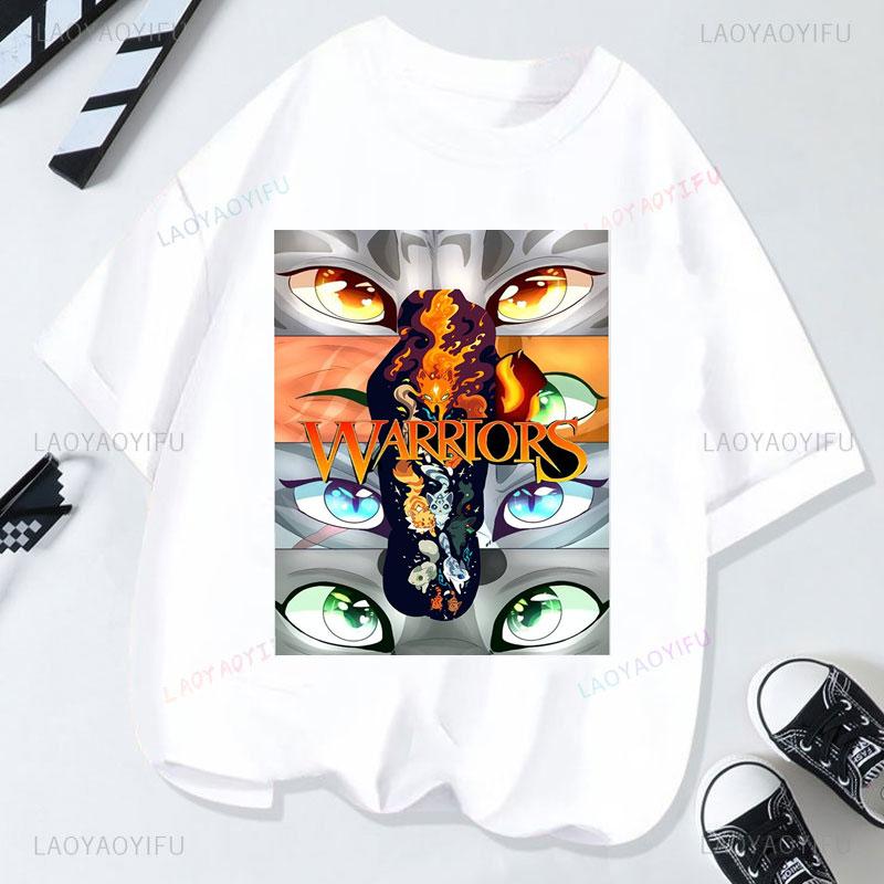 Warriors Shirt Creativity Tee Warriors Cats Cheap Polyester Short Sleeve Graphic T Shirts Unisex Unisex Birthdays Gift Clothing