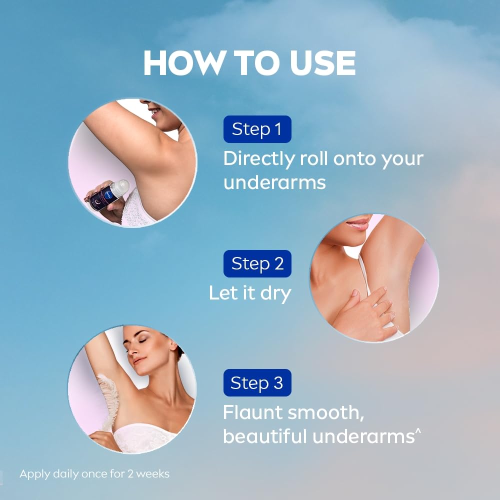 NIVEA Women Deodorant Underarm Roll On Pearl & Beauty Fine Fragrance | 72 Hour active Odour Protection | 0% Alcohol | 50 ml
