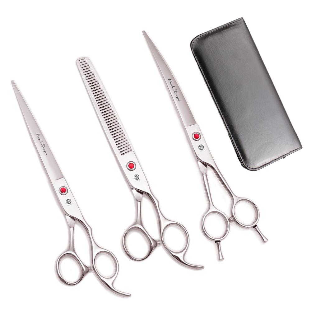 Фиолетовый дракон, 8 дюймов, ножницы для ухода за собаками, филировочные ножницы, профессиональные ножницы для стрижки домашних животных, высокое качество