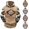 Модный свободный мужской и женский свитер с капюшоном с длинным рукавом и принтом