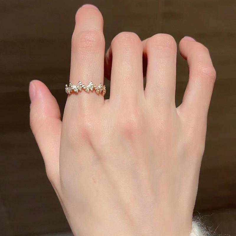 Enamel Colorful Butterfly Ring For Women Adjustable Open Design Unique And Jewelry Chic