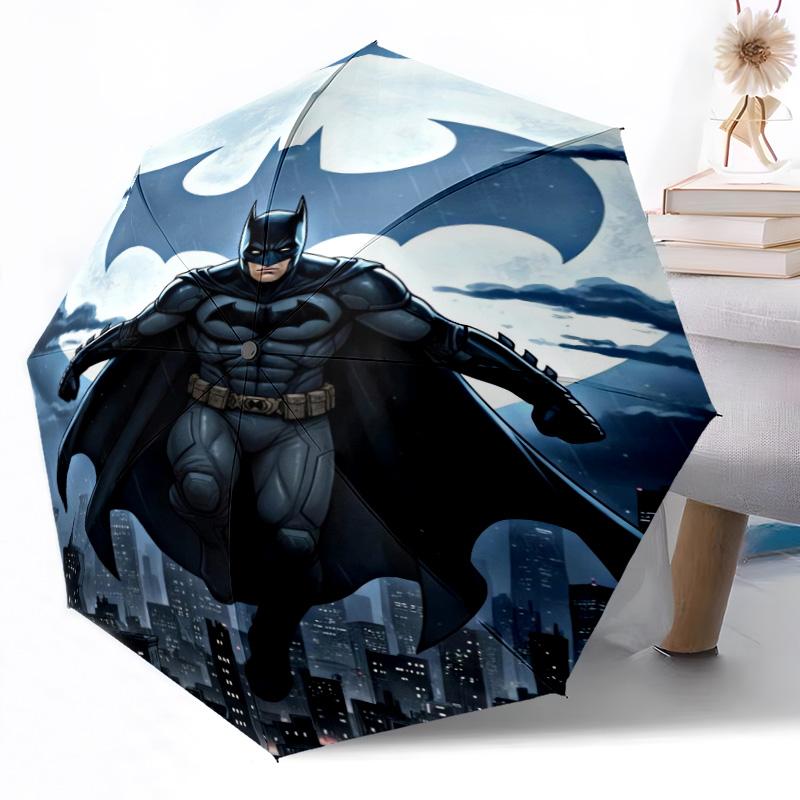 Batman Action Outdoor Automatic Umbrella Sturdy 8 Rib Durable Plastic Iron Outdoor Daily Use Outdoor Accessory Perfect Gift Friends