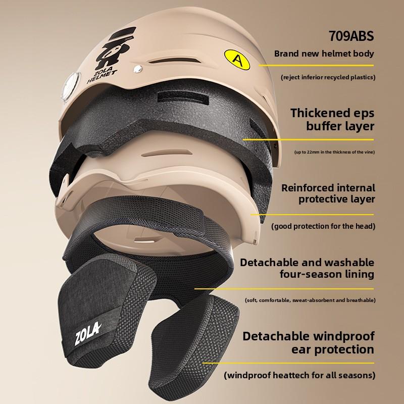 Helmet Electric Vehicle 3c Summer Helmet Sunscreen Breathable Half Helmet