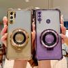 P30lite Роскошный градиентный чехол-подставка с гальваническим покрытием для Huawei P30 Lite Pro P30pro P40 P50 P60 Pura 70 Ударопрочный силиконовый чехол-подставка