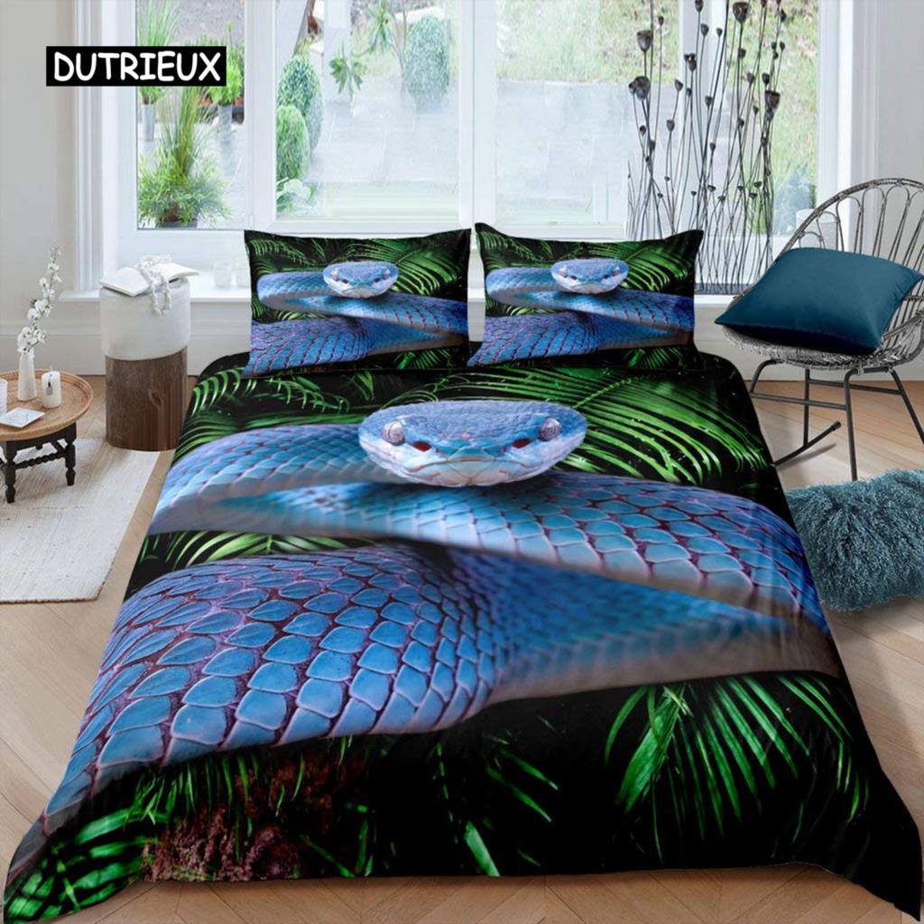 3D Snake Style Bedding Set For Bedroom Soft Duvet Cover Bedspreads For Bed Linen Comefortable Quilt And Pillowcase
