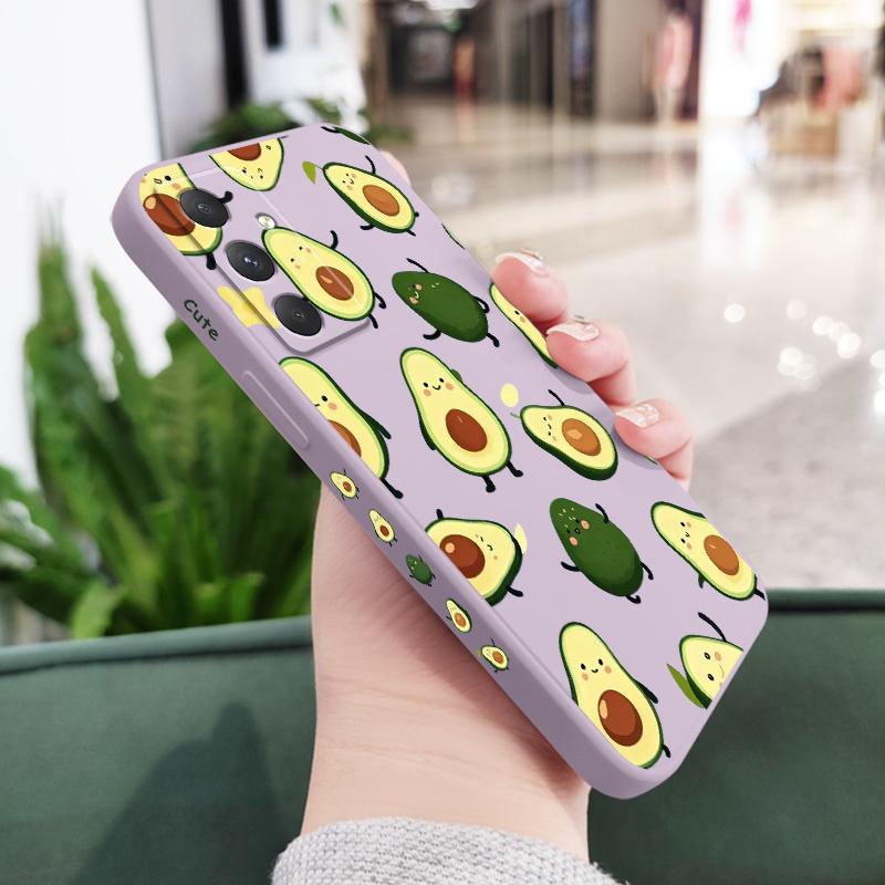 Качающийся чехол-авокадо для Samsung Galaxy A17 A07 A56 A36 A26 A16 A06 A55 A35 A25 A15 A05 A54 A34 A24 A14 A04 Силиконовый чехол